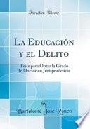 libro La Educación Y El Delito