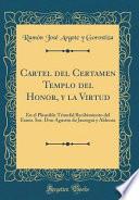 libro Cartel Del Certamen Templo Del Honor, Y La Virtud